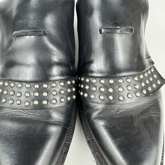 A.S. 98 Italian Leather Studded Women's Handcrafted Loafers, Sz. EU 37, US 7 - Picture 7 of 11